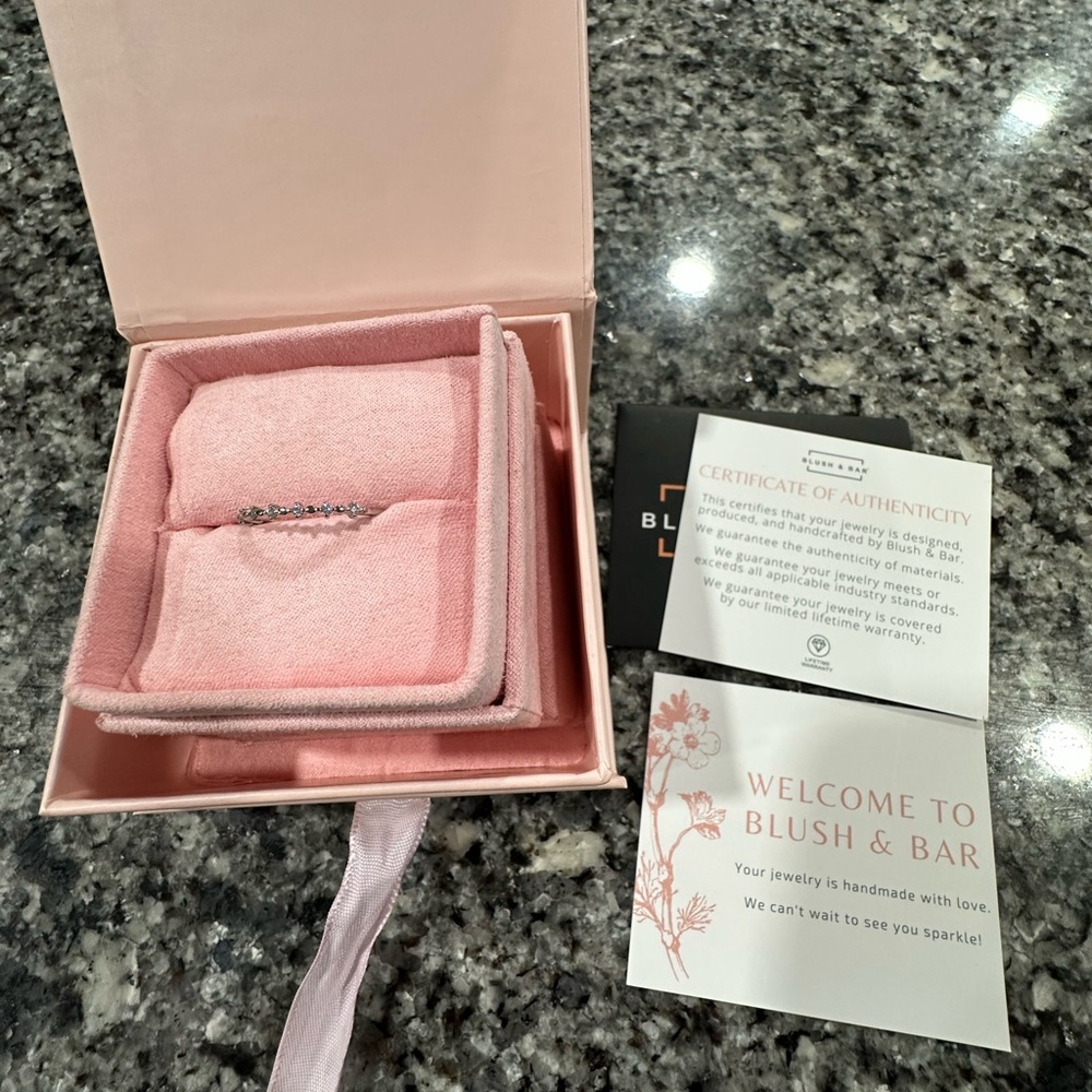 Blush & Bar 14k Gold Vermeil Ring Sz 12